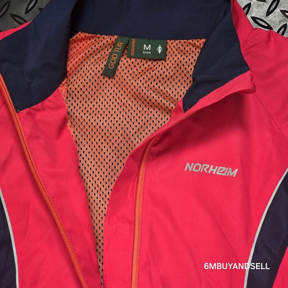 Norheim God Tur Pink Navy Softshell Hiking Jacket Womens Size Medium M Full Zip - Picture 3 of 11